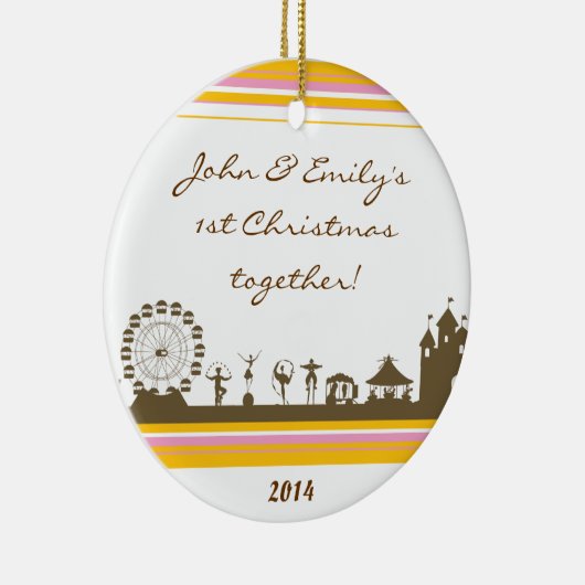 Zirkus angemessene Farris Whee personalisierte Keramik Ornament (Rechts)