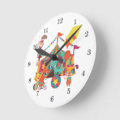 Zirkus-Ausführende Runde Wanduhr (Winkel)
