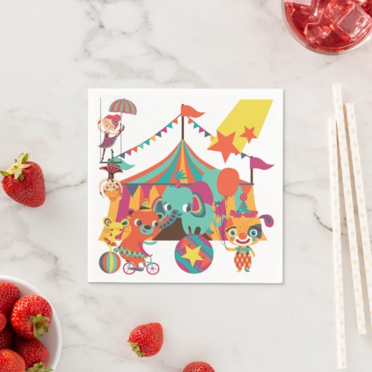 Zirkus-Ausführende Serviette (Beispiel)