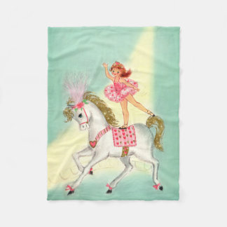 Zirkus-Ballerina-Akrobat-Mädchen-Pferdedecke Fleecedecke
