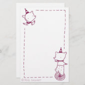 Zirkus-Bären Briefpapier (Vorne/Hinten)