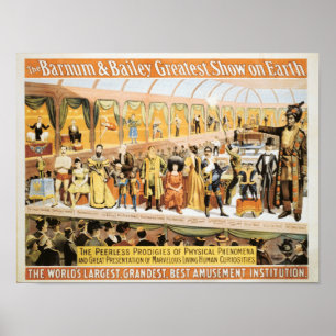 Zirkus Barnum und bestste Show Baileys auf Erde Poster