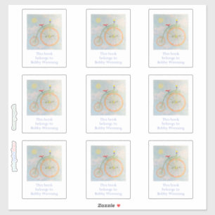 Zirkus-Bike-Buchzeichen Aufkleber