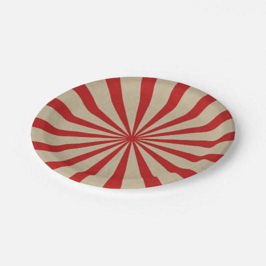 Zirkus Birthdaty Party-Teller Pappteller (Schrägansicht)