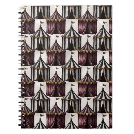 Zirkus Burgund Notizblock (Vorderseite)