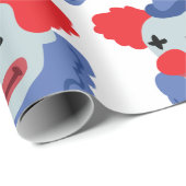 Zirkus Clown Geschenkpapier (Rolleneckpunkt)