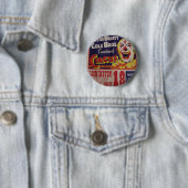 Zirkus, "Clyde Beatty und Cole Bros" Retro Theater Button (Beispiel)