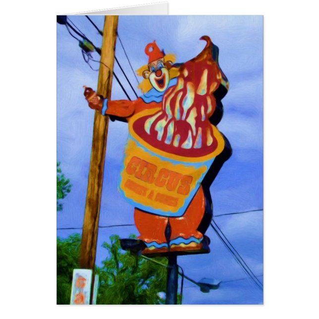 Zirkus-Conies und Kegel unterzeichnen auf US 40, (Vorne)