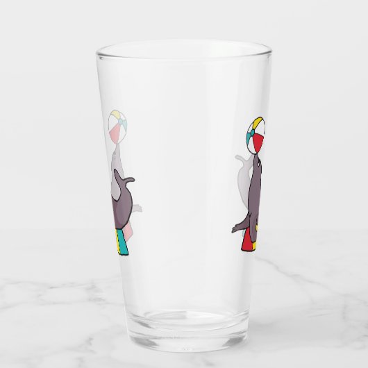 Zirkus Darstellendes Siegel Glas (Rechts)