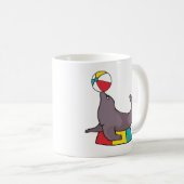Zirkus Darstellendes Siegel Kaffeetasse (VorderseiteRechts)