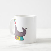Zirkus Darstellendes Siegel Kaffeetasse (Vorderseite Links)