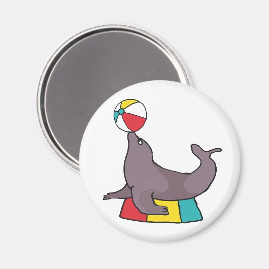 Zirkus Darstellendes Siegel Magnet (Vorderseite/Rückseite)