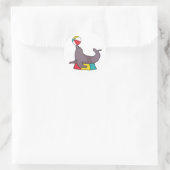 Zirkus Darstellendes Siegel Runder Aufkleber (Tasche)