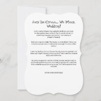 Zirkus der Liebe: Funny Wedding Invitation Templat