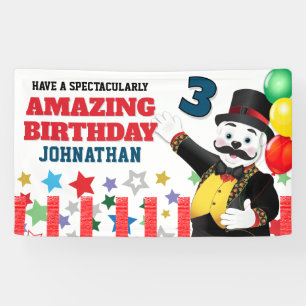 Zirkus Eisbär Ringmaster Geburtstagsbanner Banner