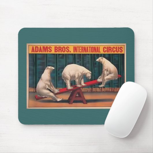 Zirkus-Eisbären Mousepad (Mit Mouse)