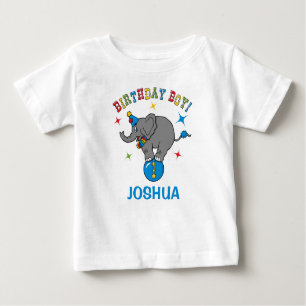 Zirkus-Elefant-1. Geburtstag Baby T-shirt