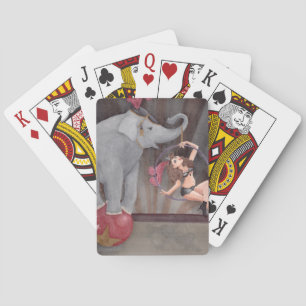 Zirkus Elefant Akrobat Spielkarte
