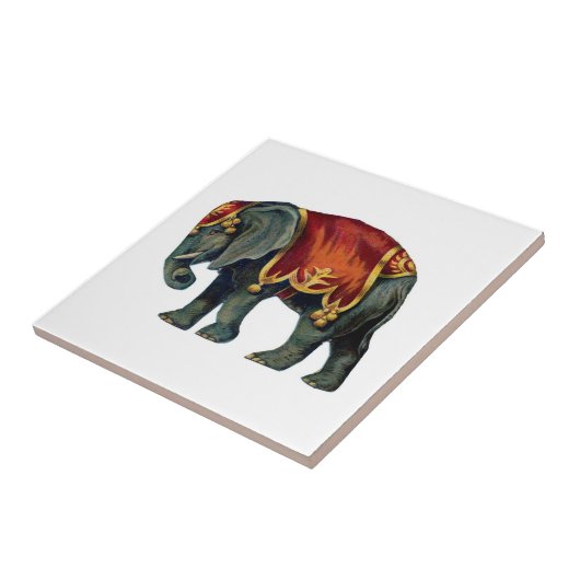 Zirkus-Elefant Fliese (Seite)