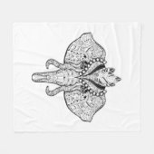 Zirkus-Elefant-Gekritzel Fleecedecke (Vorderseite (Horizontal))