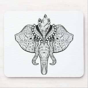 Zirkus-Elefant-Gekritzel Mousepad