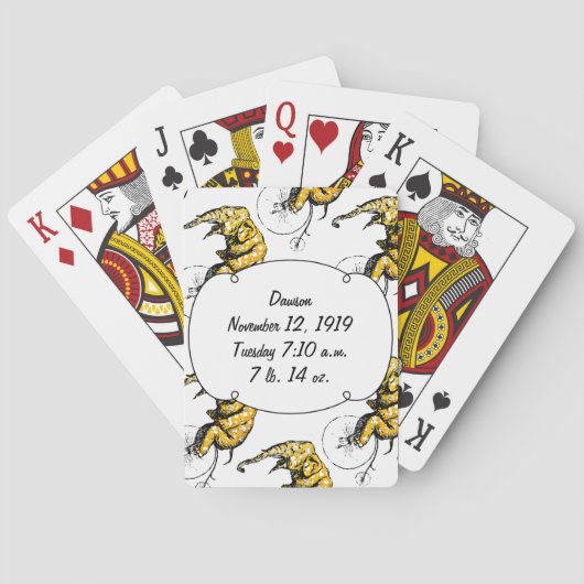 Zirkus Elefant Geschenke Spielkarten (Rückseite)