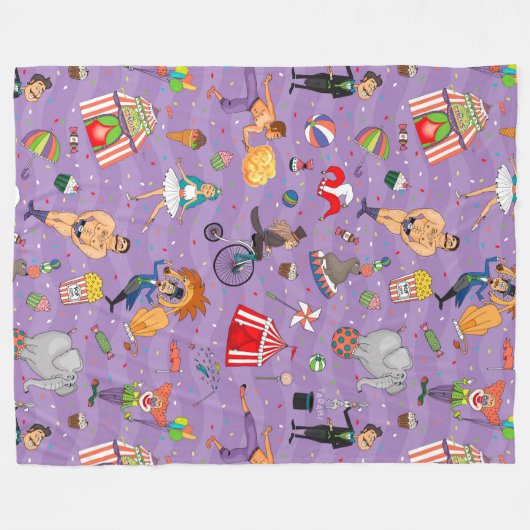 Zirkus Fleecedecke (Vorderseite (Horizontal))