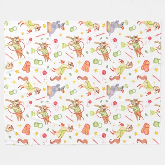 Zirkus Fleecedecke (Vorderseite (Horizontal))