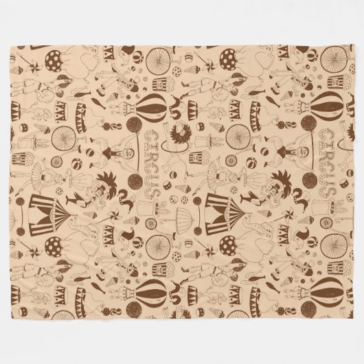 Zirkus Fleecedecke (Vorderseite (Horizontal))