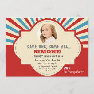 Zirkus   Geburtstag Einladung