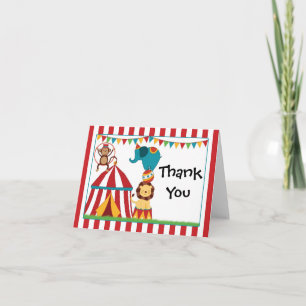 Zirkus-Geburtstags-Party danken Ihnen zu kardieren Dankeskarte