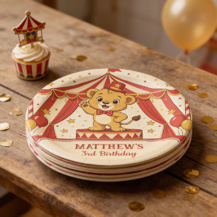Zirkus-Geburtstagsfeier im Vintage-Stil Pappteller