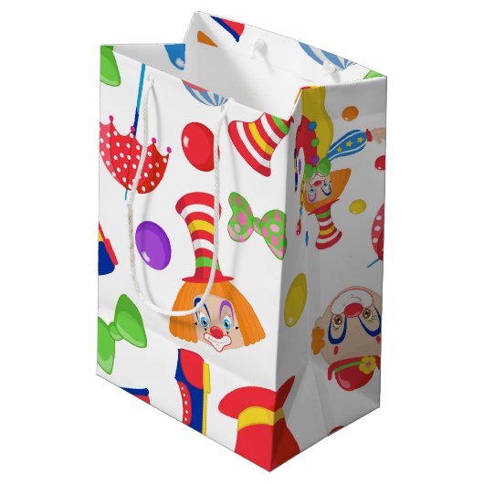Zirkus-Geschenk-Tasche Mittlere Geschenktüte (Rückseite Schrägansicht)