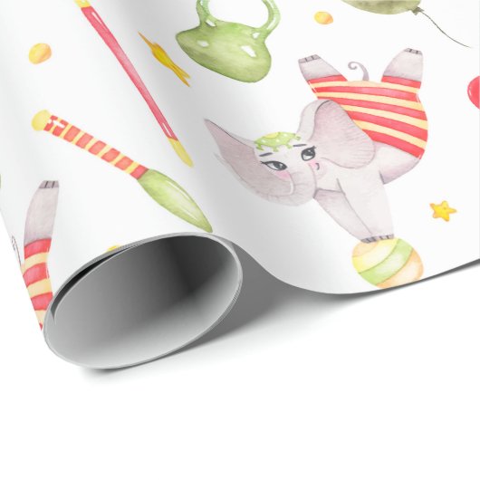 Zirkus Geschenkpapier (Rolleneckpunkt)