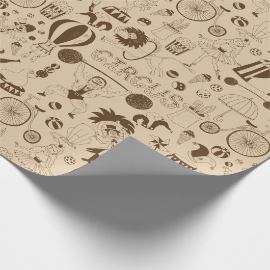 Zirkus Geschenkpapier (Ecke)