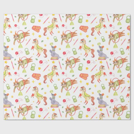 Zirkus Geschenkpapier (Flach)
