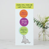 Zirkus-große Spitzen-Geburtstags-Party Einladung (Stehend Vorderseite)