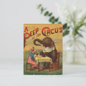 Zirkus im Vintage-Stil Postkarte (Stehend Vorderseite)