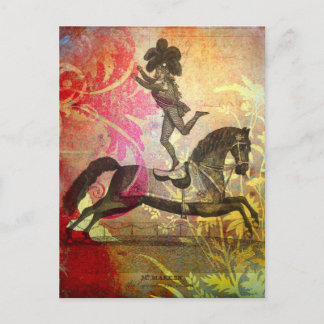 Zirkus im Vintage-Stil Postkarte