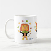 Zirkus Jongleur Löwe Kindertasse mit Namen Kaffeetasse (Links)