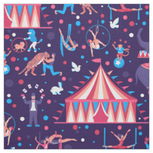 Zirkus Karneval Akrobat Trapez whimsisch Stoff