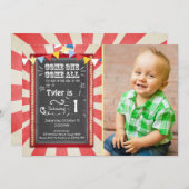 Zirkus Karneval Einladung Big Top Chalet (Vorne/Hinten)