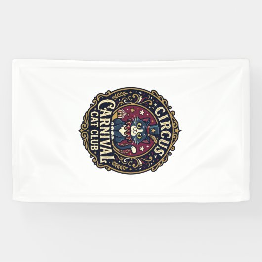Zirkus Karneval Katze Katzen-Vater-Geschenkidee - Banner (Horizontal)