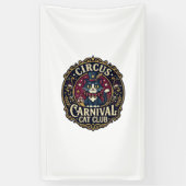 Zirkus Karneval Katze Katzen-Vater-Geschenkidee - Banner (Vertikal)