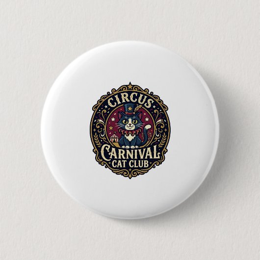 Zirkus Karneval Katze Vater Geschenkidee - Zirkus Button (Vorderseite)