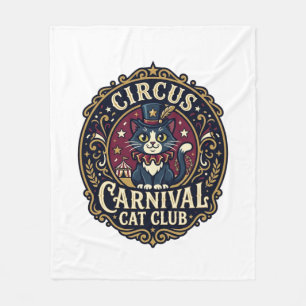 Zirkus Karneval Katze Vater Geschenkidee - Zirkus Fleecedecke