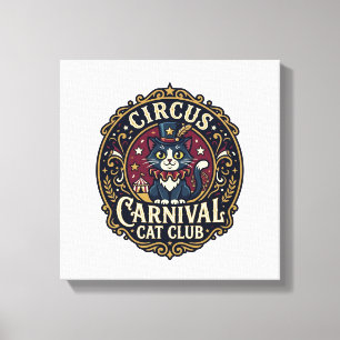 Zirkus Karneval Katze Vater Geschenkidee - Zirkus Leinwanddruck
