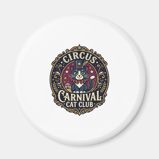 Zirkus Karneval Katze Vater Geschenkidee - Zirkus  Magnet (Vorne)