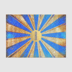 Zirkus-Karneval königsblau-goldene Folien-Party im Seidenpapier