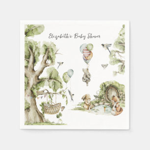 Zirkus Karneval   Wald Baby Shower Serviette